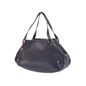Gucci leather bag top Blue Handbag Navy calfskin handle